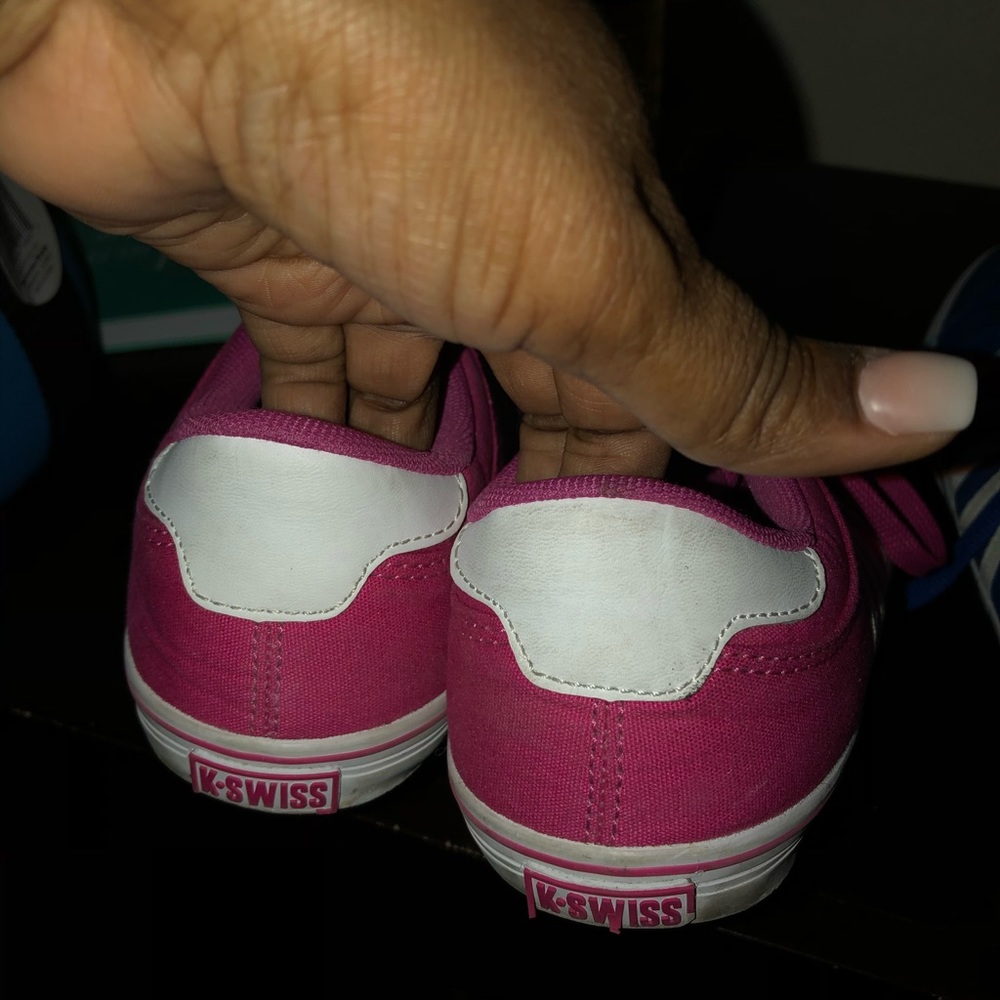 Kswiss pink canvas tennis shoes